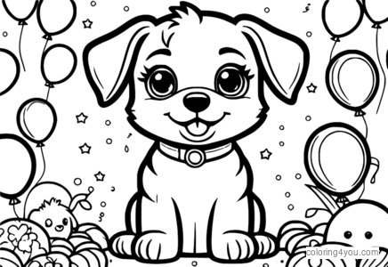 LOL Surprise Doll puppy coloring page