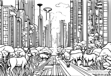 Coloring pages inspired by Margaret Atwood's Oryx and Crake