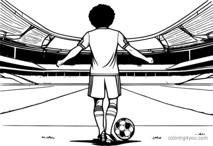 Coloring page Mohamed Salah Liverpool jersey