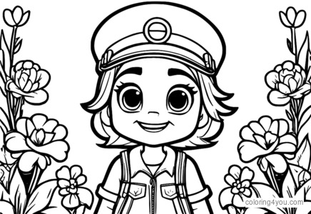 Piper from Brawl Stars coloring page