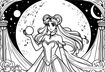 Princess Serenity με το θρυλικό ασημένιο κρύσταλλο.