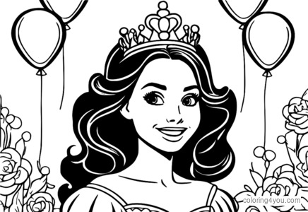 Princess Sofia holiday coloring pages for kids to print and color