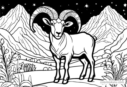 Ram 1500 Nighttime Adventure Coloring Page