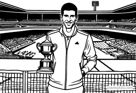 Tá trófaí craobhchomórtais Oscailte na SA ag Novak Djokovic