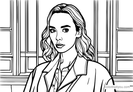 Dibujos para colorear de Villanelle para los fans de Killing Eve