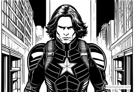 Winter Soldier's Sear gun coloring page