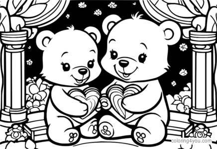 Wish Bear และ Tenderheart Bear จับมือกันยิ้มให้กัน