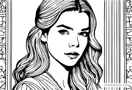 Anya Taylor-Joy The Menu målarbok