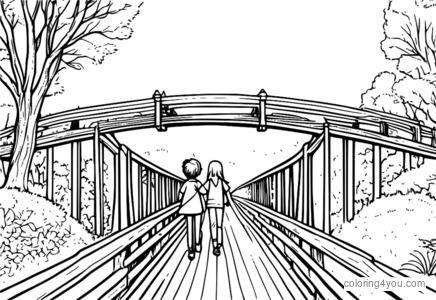 desenhos para colorir Amizade Terabithia