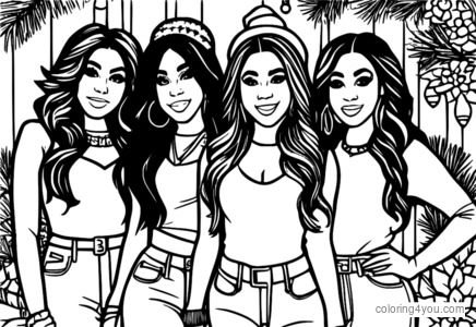 فرقة Fifth Harmony ترتدي ملابس العيد وتلتقط صورة جماعية