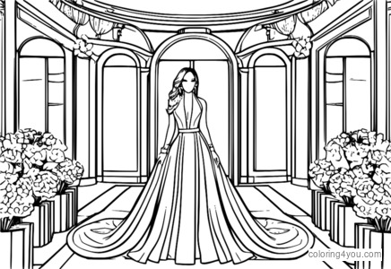 Jennifer Lopez as Mary Fiore in The Wedding Planner coloring page