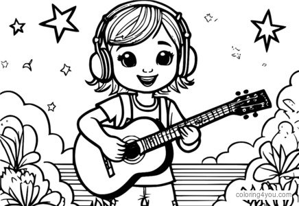 Kindi Kids pagine da colorare musicali per bambini