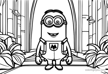 Minion সজ্জা রঙিন পাতা সঙ্গে কলা