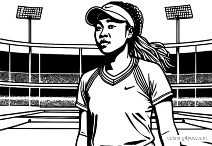 Naomi Osaka sa isang sesyon ng pagsasanay