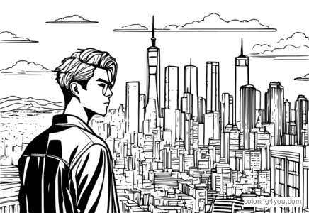 Sehun-illustration fra EXO K-Pop-musikgruppen