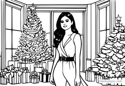 Malvorlage Weihnachten von Selena Gomez