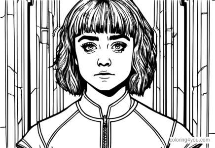 Η Maisie Williams ως Rahne Sinclair από τη σελίδα ζωγραφικής The New Mutants