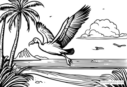 Dodo bird on the island of Mauritius coloring page