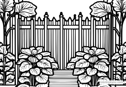 A vintage garden trellis shaped like a rhubarb