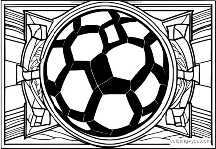 desenho de Bola de futebol com tema do Atlético Nacional para colorir