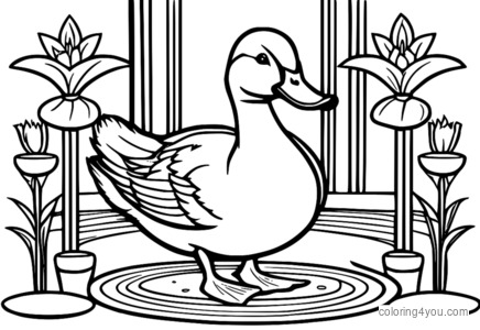 A picture of a duck saying sorry on Yom Kippur, surrounded by Jewish symbols.