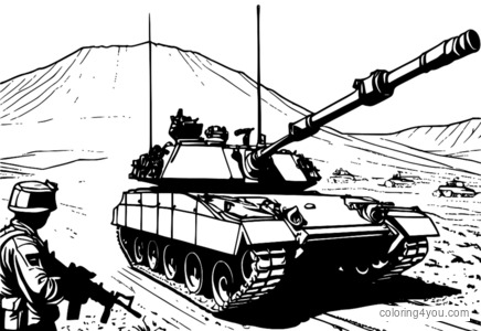 Abrams M1A2 skriðdreki í herþjálfunarumhverfi