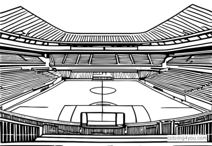 Ausmalbild der Monterrey-Fußballmannschaft im Quimbayas-Stadion