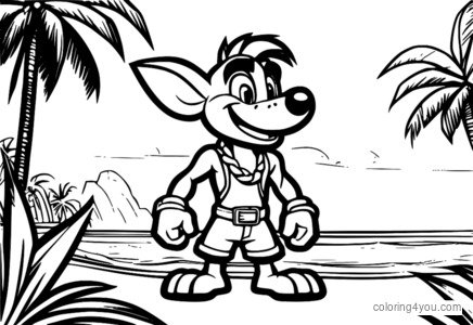 Coloriage - Crash Team Racing Nitro-Fueled N. Tropy