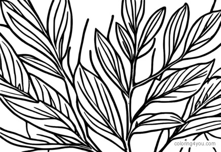 Olive leaf art coloring pages