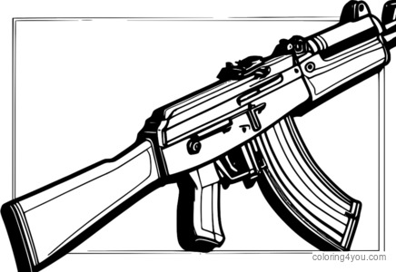 Kolorowanka Taktyczny AK-47