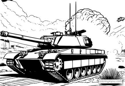 戦闘環境におけるエイブラムス M1A2 戦車