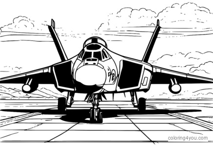 B-21 Raider Engine Coloring Page