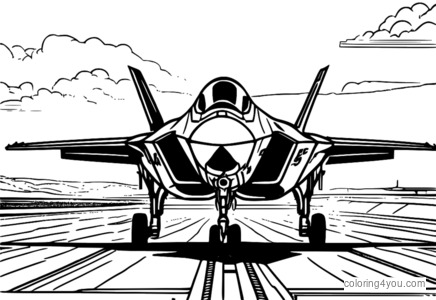 Coloriage furtif F-35 Lightning II pour les enfants