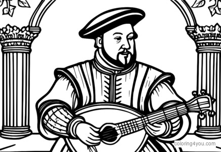 Henry VIII Playing the Lute