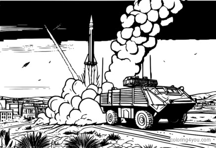 Illustrazione drammatica dell'Iron Dome in funzione durante un attacco missilistico di Hezbollah