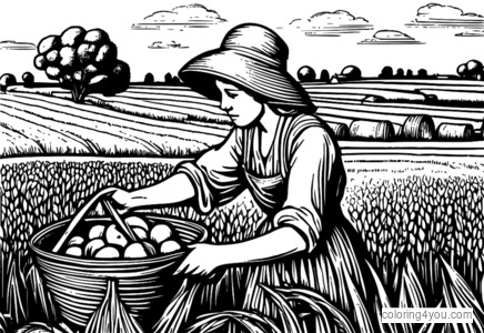 Graži „The Gleaners“ kaip realizmo šedevro iliustracija.