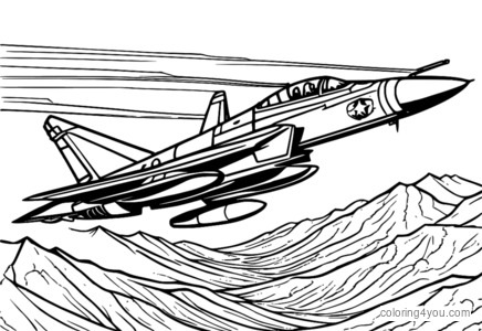 NASAMS Warplane Coloring Page