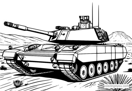 T-14 Armata målarbok, gratis utskrivbar