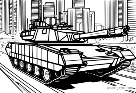 T-14 Armata målarbok, gratis utskrivbar